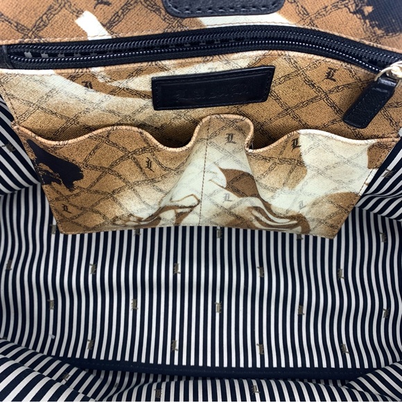 LAMB Gwen Stefani Vintage Icon Stencil Pattern Percy Satchel Handbag - Picture 6 of 11